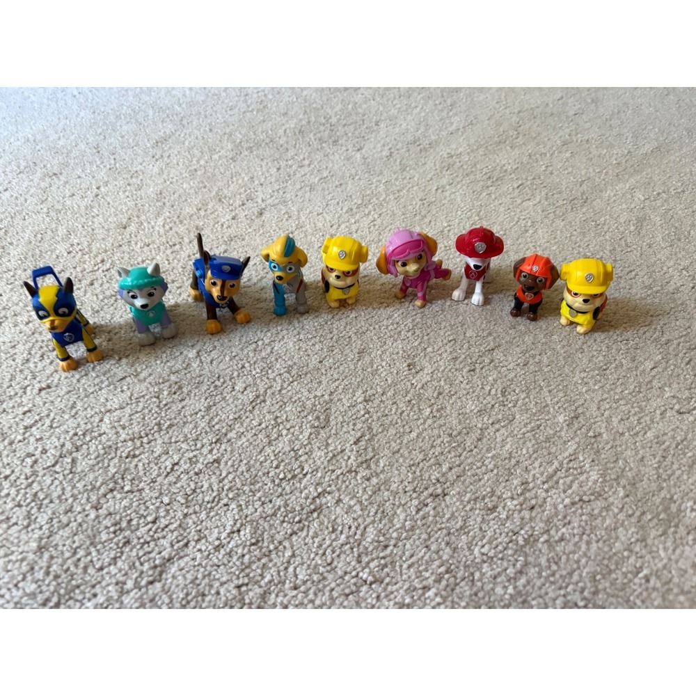 Paw Patrol Figures Toy Lot of 9 Nickelodeon Pup Collectibles Playset